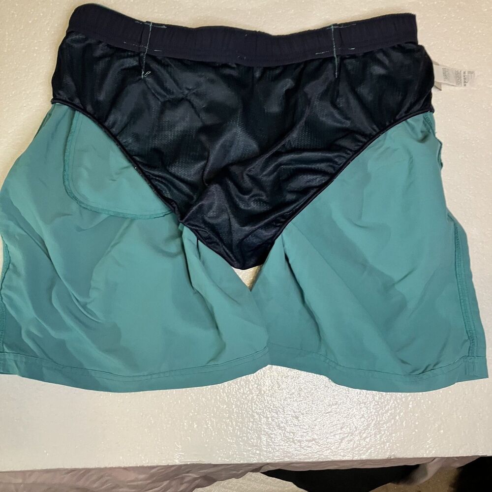 L.L.Bean Supplex Sport Shorts Mens Teal Blue Swim Trunks Elastic Waist Size XL - Picture 10 of 11